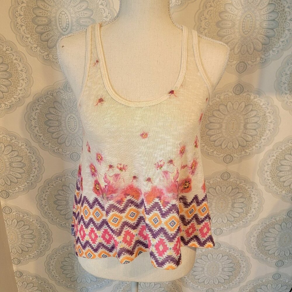GAZE Womens Size XS Lightweight Knit Tank‎ Top Shirt Pastel Colors USA